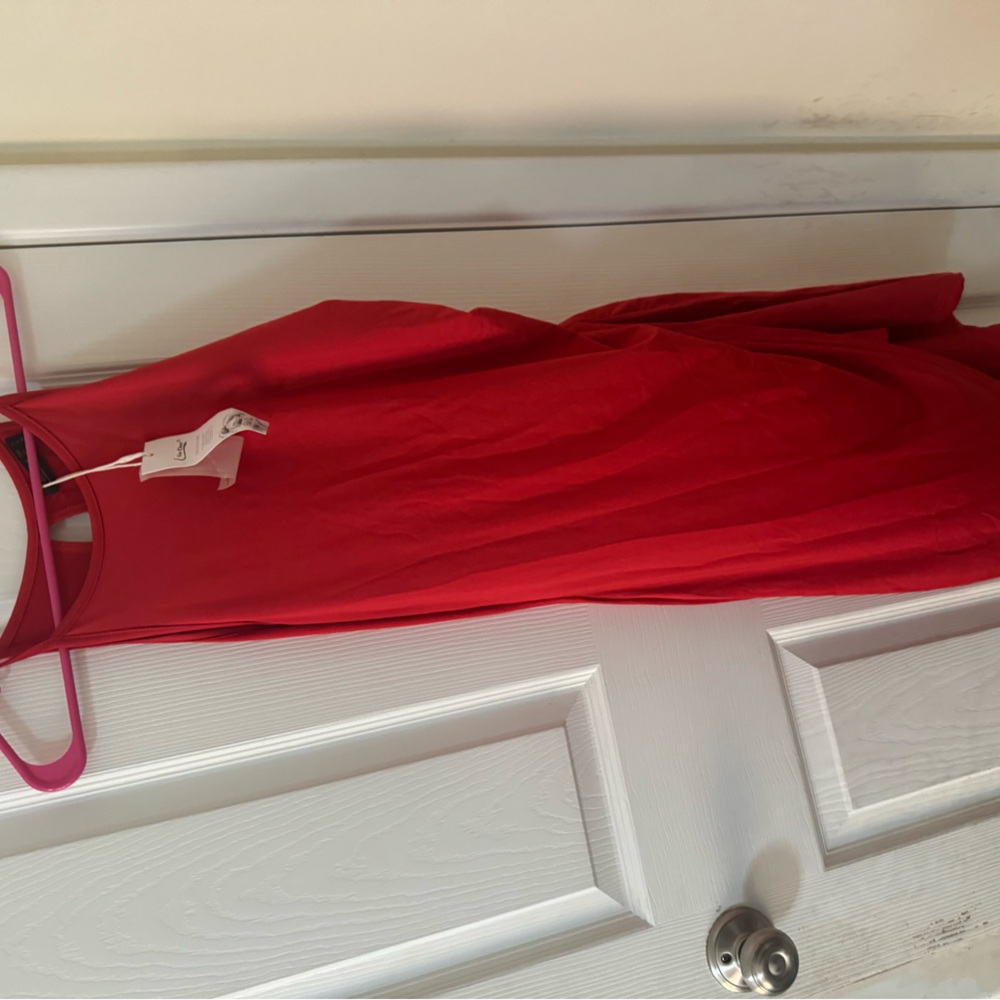Brand new with tags red slit dress